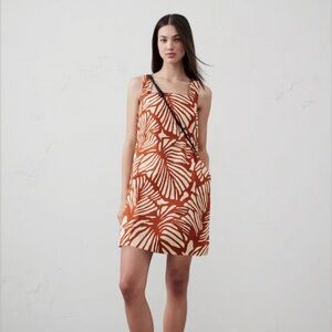 NWT Banana Republic Linen Shift Dress Leaf Print
